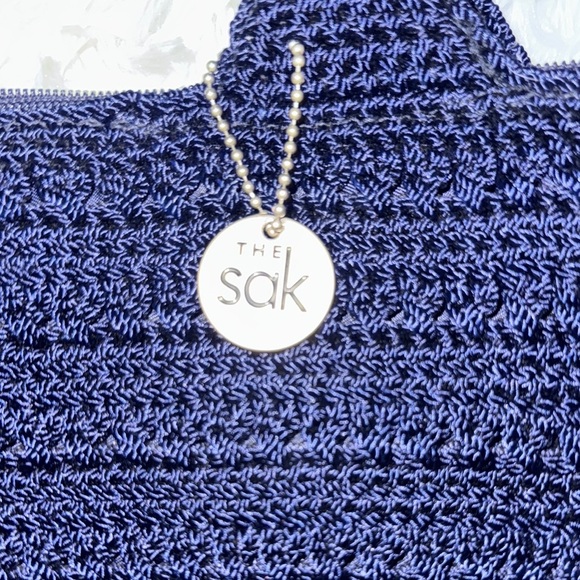 The Sak Blue Crochet Shoulder Bag with Classic Design (B) - Picture 2 of 3